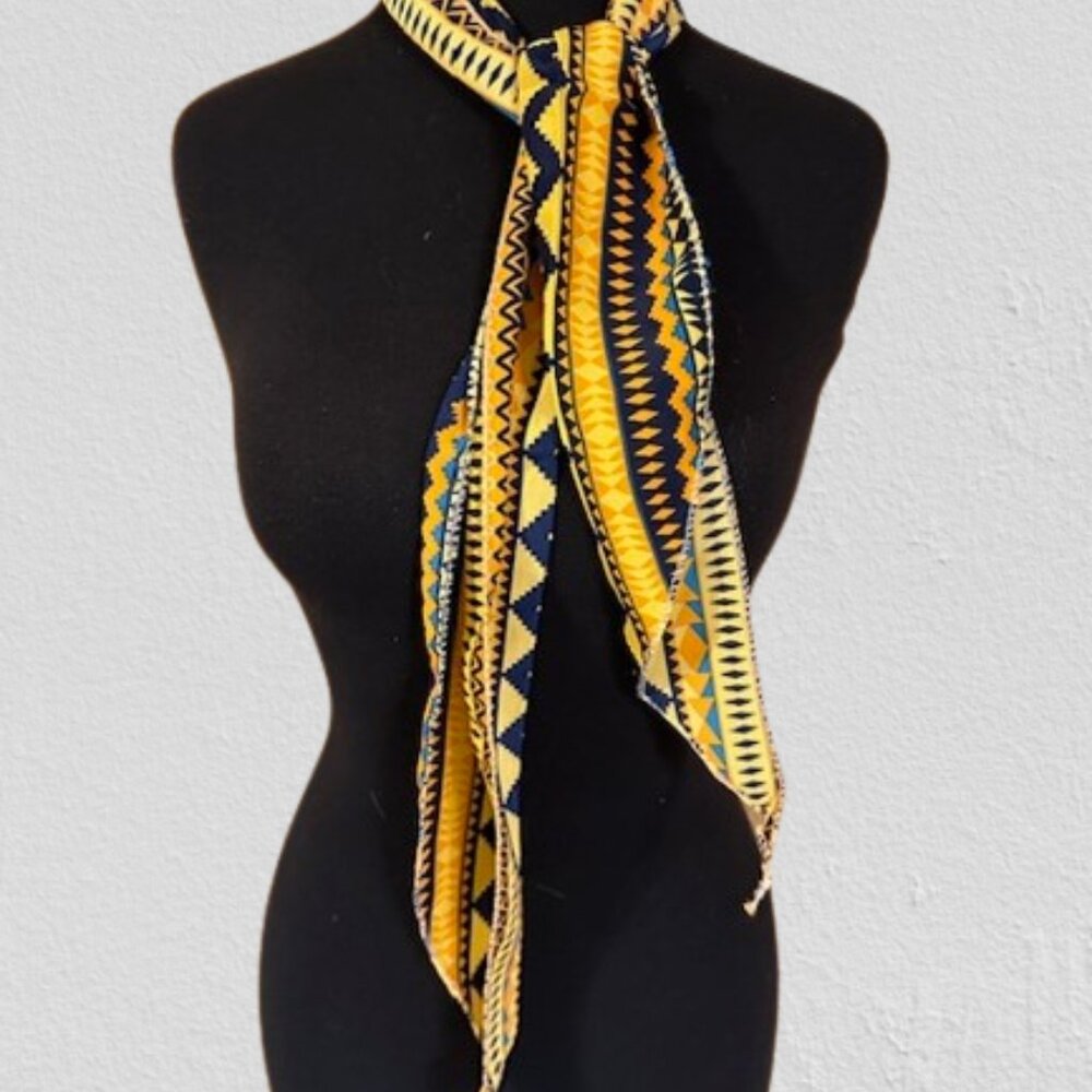 Orange Aztek Satin Wrapable - women's  7502  NWT Boutique - Picture 3 of 4